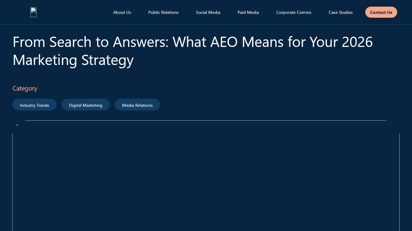 From Search to Answers: What AEO Means for Your 2026 Marketing Strategy Talk Shop